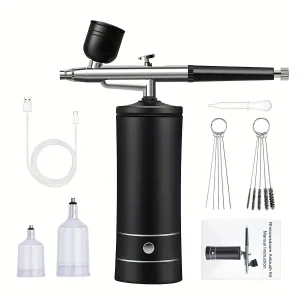 Aérographe Rechargeable sans Fil – Kit Complet de Pulvérisation pour Tatouage